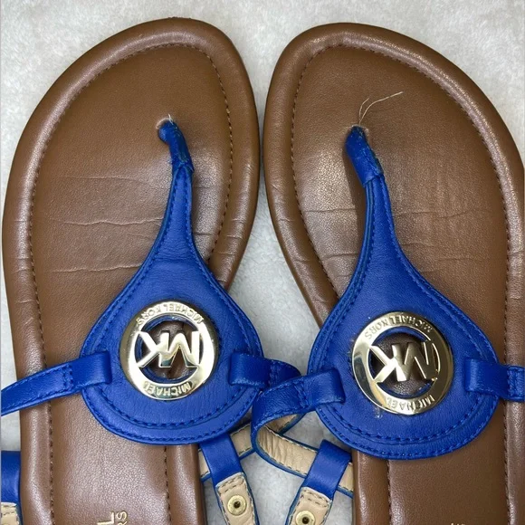 Michael Kors Blue and Brown Sandals - Picture 3 of 6